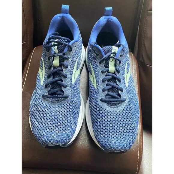 Brooks Womens Size 11 Transmit Energize Neutral Blue Running Lace-Up Sneakers