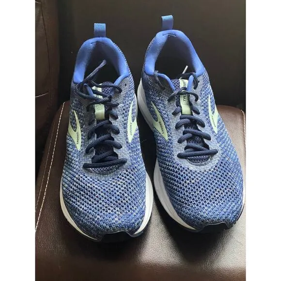 Brooks Womens Size 11 Transmit Energize Neutral Blue Running Lace-Up Sneakers