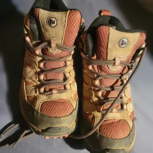 Brown and Tan Hiking Boots