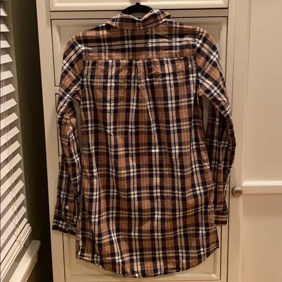 Brownplaid Anthropologie Trovata Marin Shirt Dress