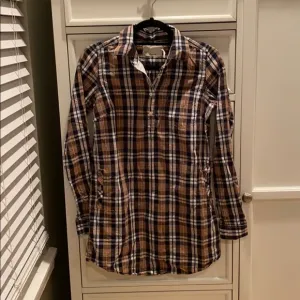 Brownplaid Anthropologie Trovata Marin Shirt Dress