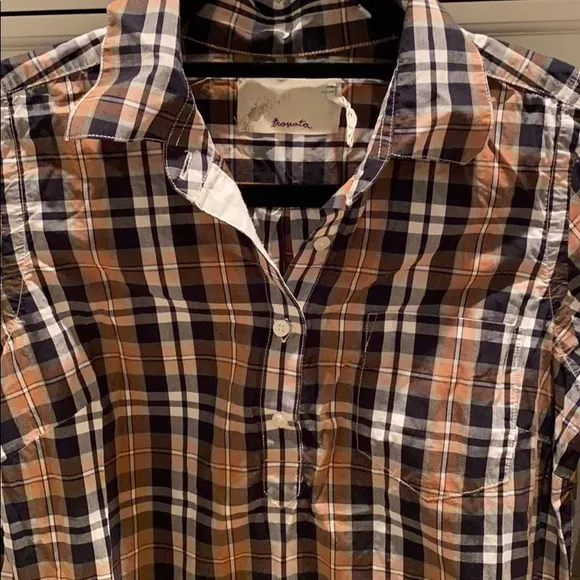 Brownplaid Anthropologie Trovata Marin Shirt Dress