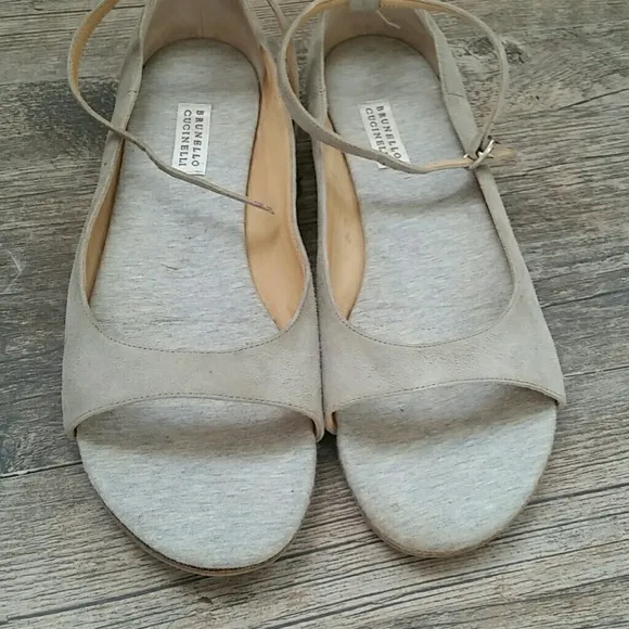 Brunello Cucinelli  open toe flats