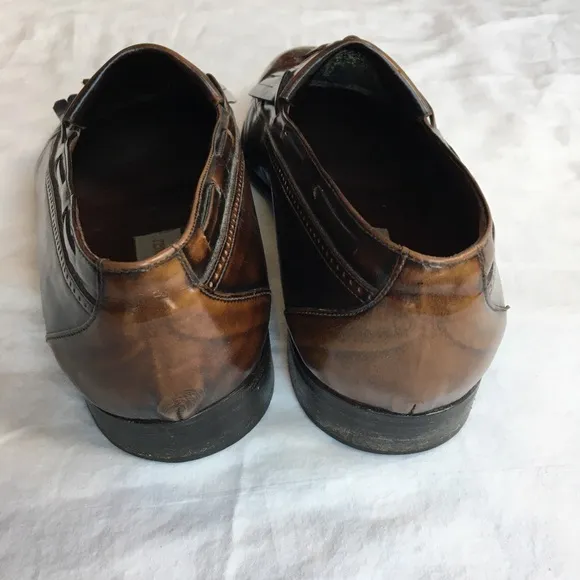 Bruno Magli Brown Leather Totus Tassel Loafers, 9.5W