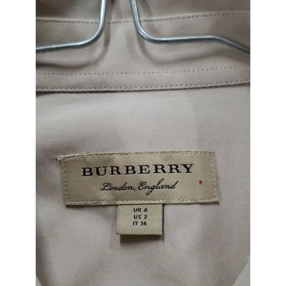 Burberry Button-Down Shirt in Beige Cotton