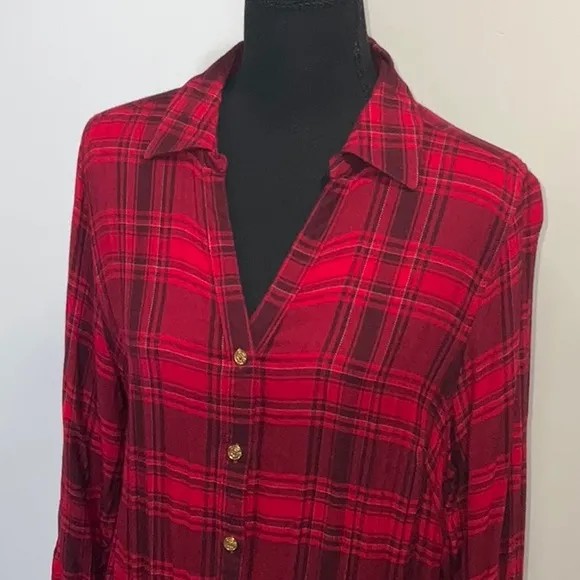 C. Wonder Plaid Shirt Dress EUC
