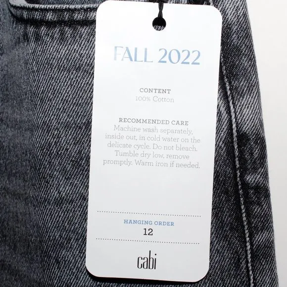 Cabi 100% Boyfriend Smoke Wash Jeans