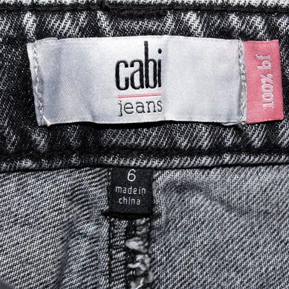 Cabi 100% Boyfriend Smoke Wash Jeans
