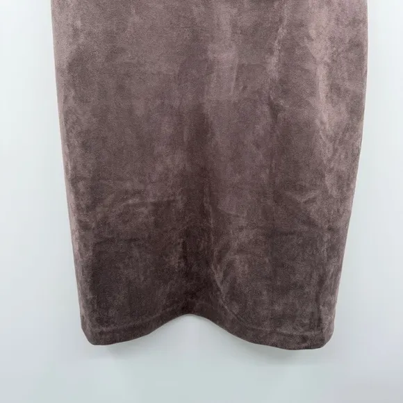 Calvin‎ Klein Tan Faux Suede Short Sleeve Quarter Zip Mini Dress Sz 16