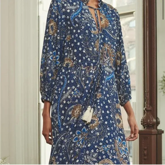 Cara Cara Tanglewood Dress Batik Navy
