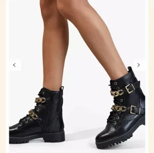 Carvela Women's Salute Leather Chain Biker Boots,