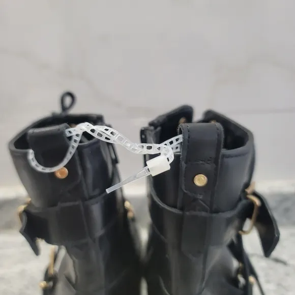 Carvela Women's Salute Leather Chain Biker Boots,