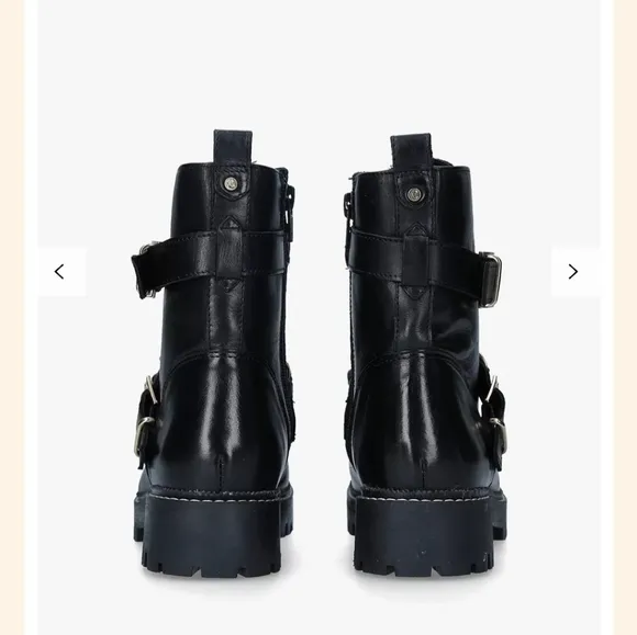 Carvela Women's Salute Leather Chain Biker Boots,