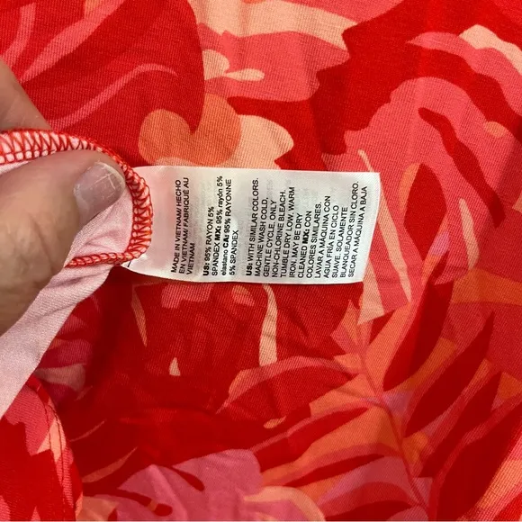 Chico’s Tropical-Print Side-Tie Dress Size Large NWT
