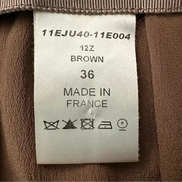Chloé Brown Silk Skirt 🇫🇷
