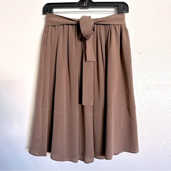 Chloé Brown Silk Skirt 🇫🇷