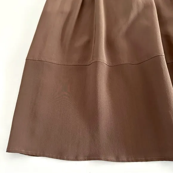 Chloé Brown Silk Skirt 🇫🇷