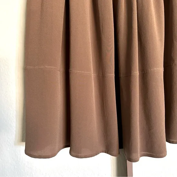 Chloé Brown Silk Skirt 🇫🇷