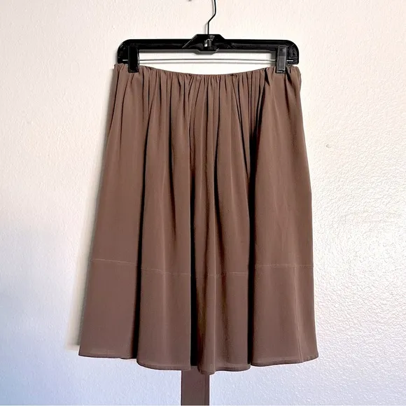 Chloé Brown Silk Skirt 🇫🇷