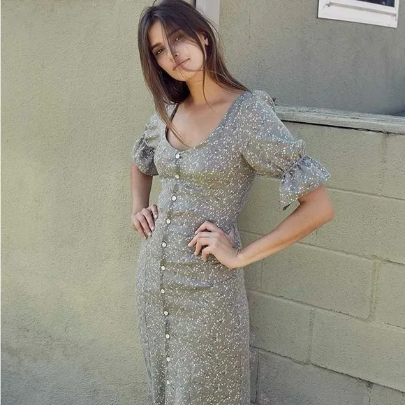 Christy Dawn BNWT Lennon Dress in Sage Green Floral - Small
