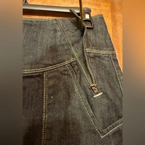 Citizens of Humanity Dark Wash High Waist Stretch Double Zip Denim Skirt -28