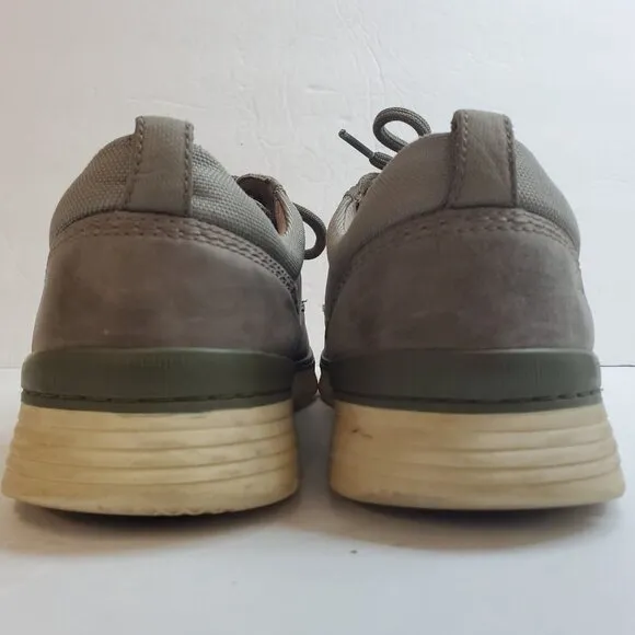 Clarks Collection Mens Leather Comfort Sneakers Size 10.5 Gray Fisherman Preppy