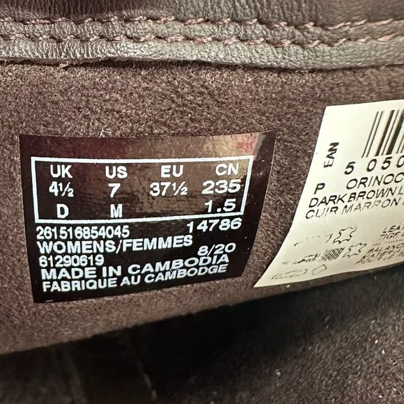Clarks Waterproof Women's Orinoco 2 Hi GORE-TEX Boot Dark Brown Leather 7 Winter