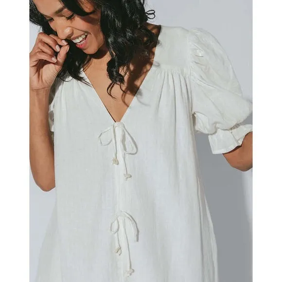 Cleobella Fiona Mini Dress Ivory XS