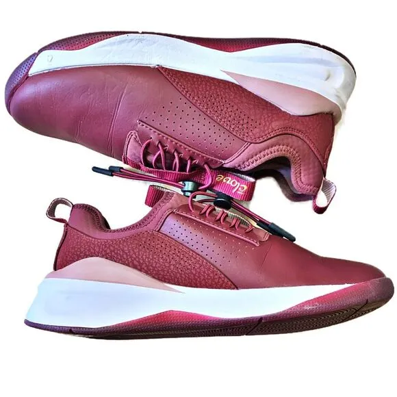 Clove Classic Healthcare Nursing Shoes Size 7 Burgundy Sneakers Comfort Slip On