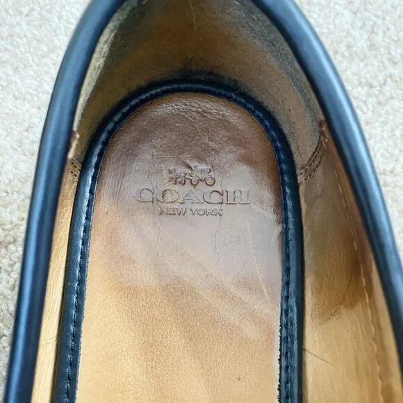 Coach Black Leather Penny Loafers Men's Size 10.5 EUC