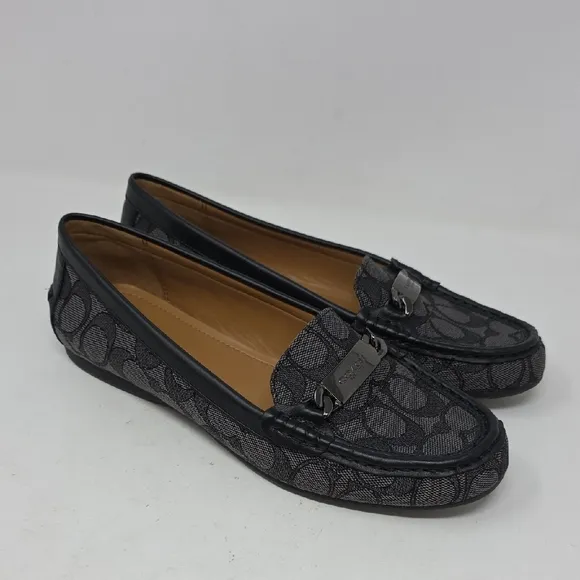 Coach Olive Signature Logo Women's Black Loafers Women's 8.5