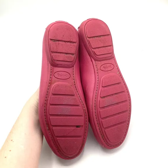 Coach Olympia Pebble Grain Leather Flats Loafers 7.5