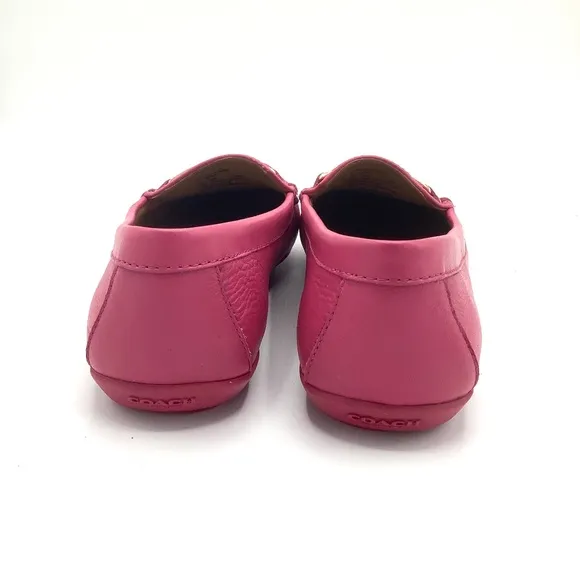 Coach Olympia Pebble Grain Leather Flats Loafers 7.5