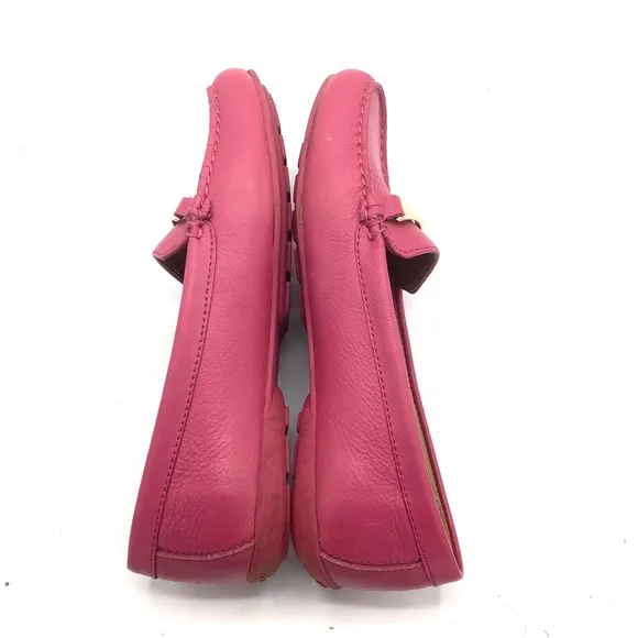 Coach Olympia Pebble Grain Leather Flats Loafers 7.5