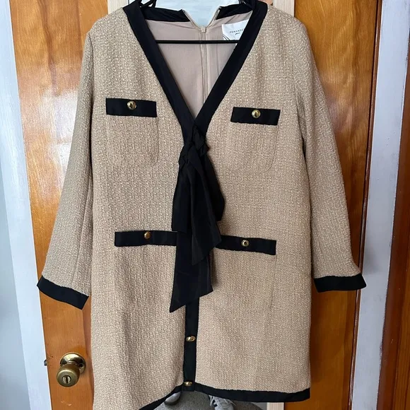 Coco Tweed Bow Dress size small