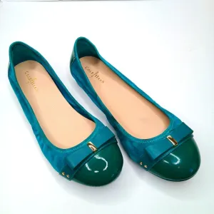 Cole Haan Air Turquiose Gold Ballet Monica Flats Size 8.5 B