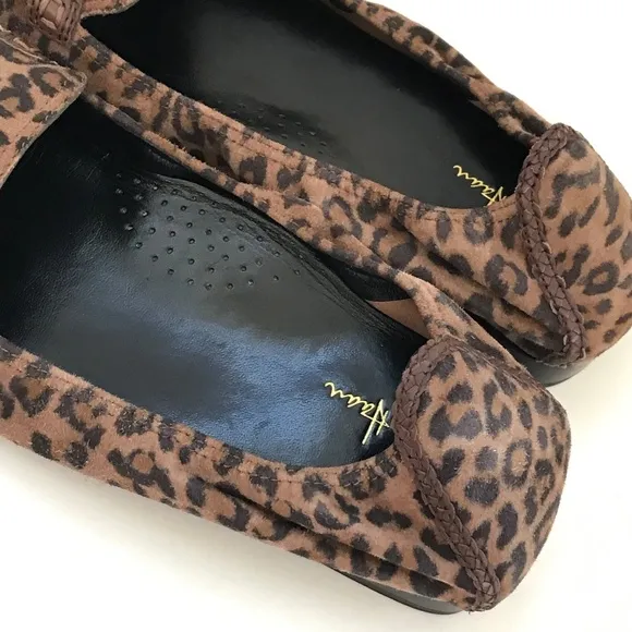 COLE HAAN Ballet Flats Nike Air Leopard Slip On Loafers Women’s Size 9.5 C Wide