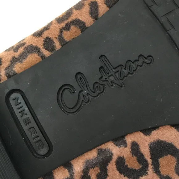 COLE HAAN Ballet Flats Nike Air Leopard Slip On Loafers Women’s Size 9.5 C Wide