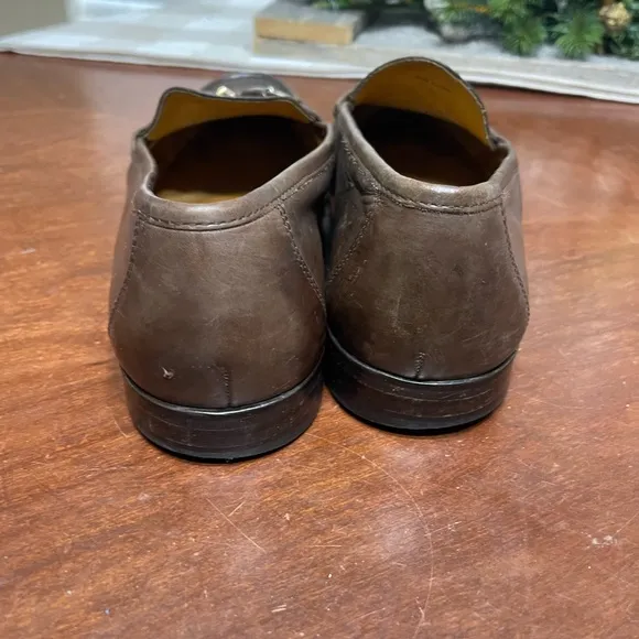 Cole Haan C02497 Ascot Horse Bit Loafers Dark Brown Leather Size 8 M