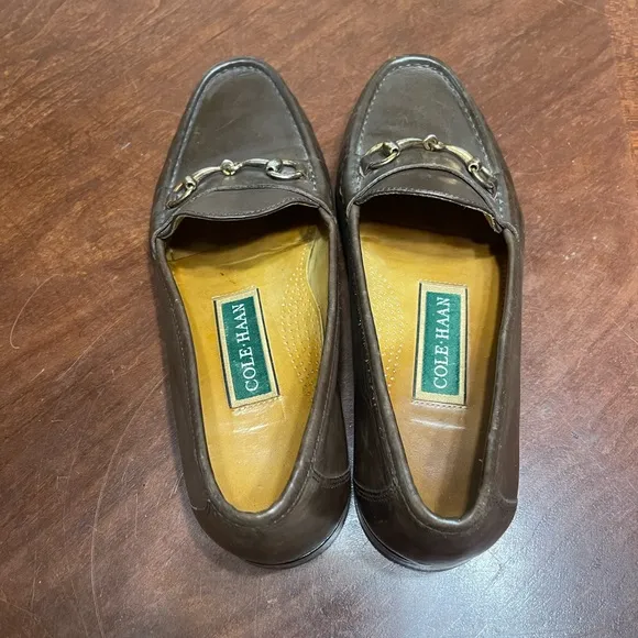 Cole Haan C02497 Ascot Horse Bit Loafers Dark Brown Leather Size 8 M