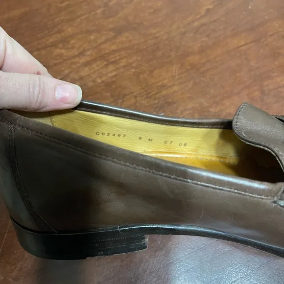Cole Haan C02497 Ascot Horse Bit Loafers Dark Brown Leather Size 8 M