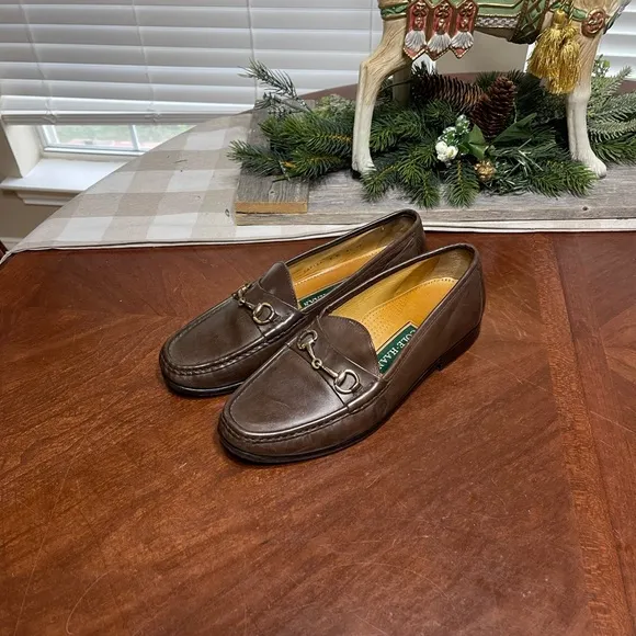 Cole Haan C02497 Ascot Horse Bit Loafers Dark Brown Leather Size 8 M