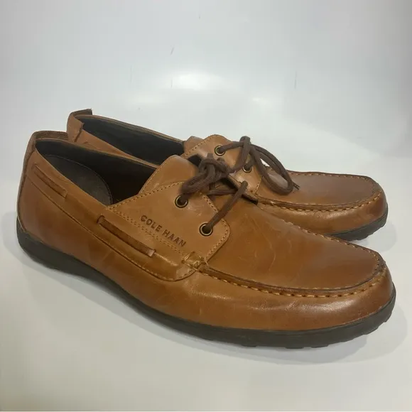 Cole Haan cognac leather loafers size 10.5