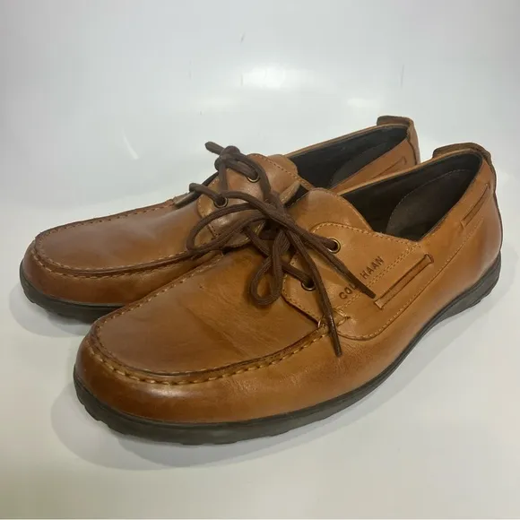 Cole Haan cognac leather loafers size 10.5