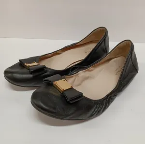 COLE-HAAN Grand OS  Genuine Leather Ballet Flats with Gold Accent