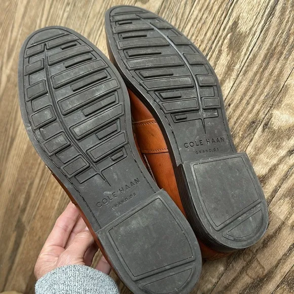 Cole Haan Grand OS Jefferson Men's Brown Leather Penny Loafers Size 10.5 C25080