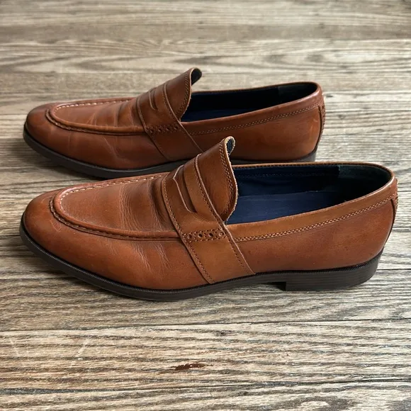 Cole Haan Grand OS Jefferson Men's Brown Leather Penny Loafers Size 10.5 C25080