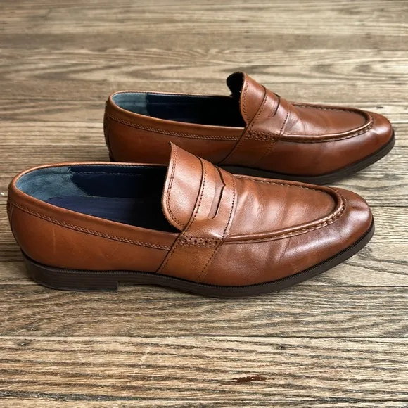 Cole Haan Grand OS Jefferson Men's Brown Leather Penny Loafers Size 10.5 C25080