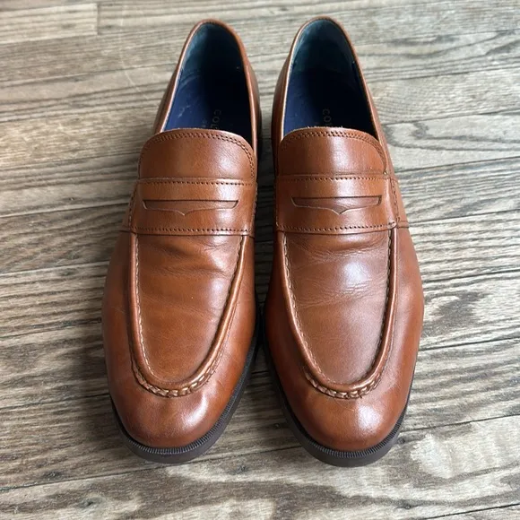 Cole Haan Grand OS Jefferson Men's Brown Leather Penny Loafers Size 10.5 C25080