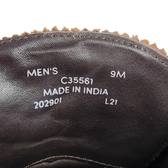 Cole Haan GrandZero Longwing Derby Brown Leather Wingtip Brogue Men's Size 9